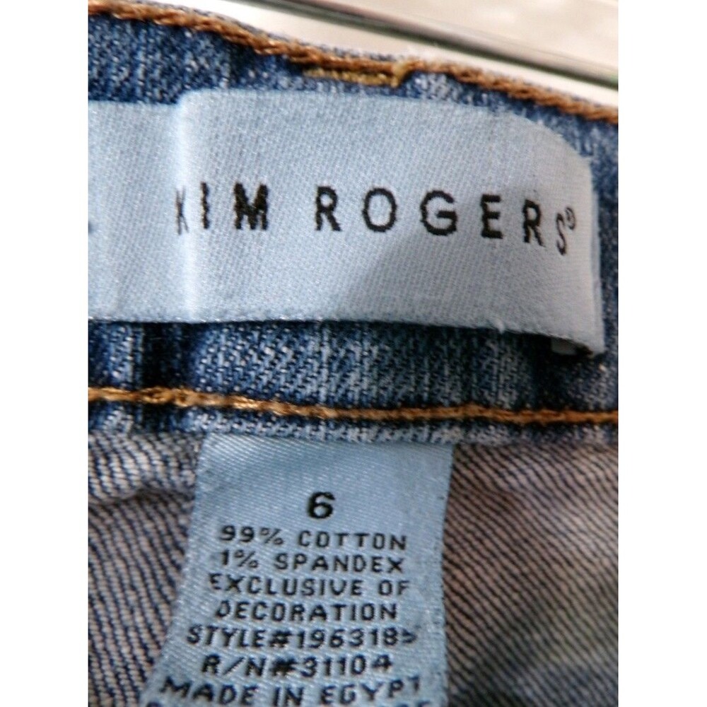 Kim Rogers Women's Blue Bootcut Jeans Size 6 Medium Wash Stretch Denim - Picture 3 of 5